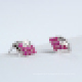 Boucles d&#39;oreilles en argent sterling à la mode pour femme 925 Saphir synthétique